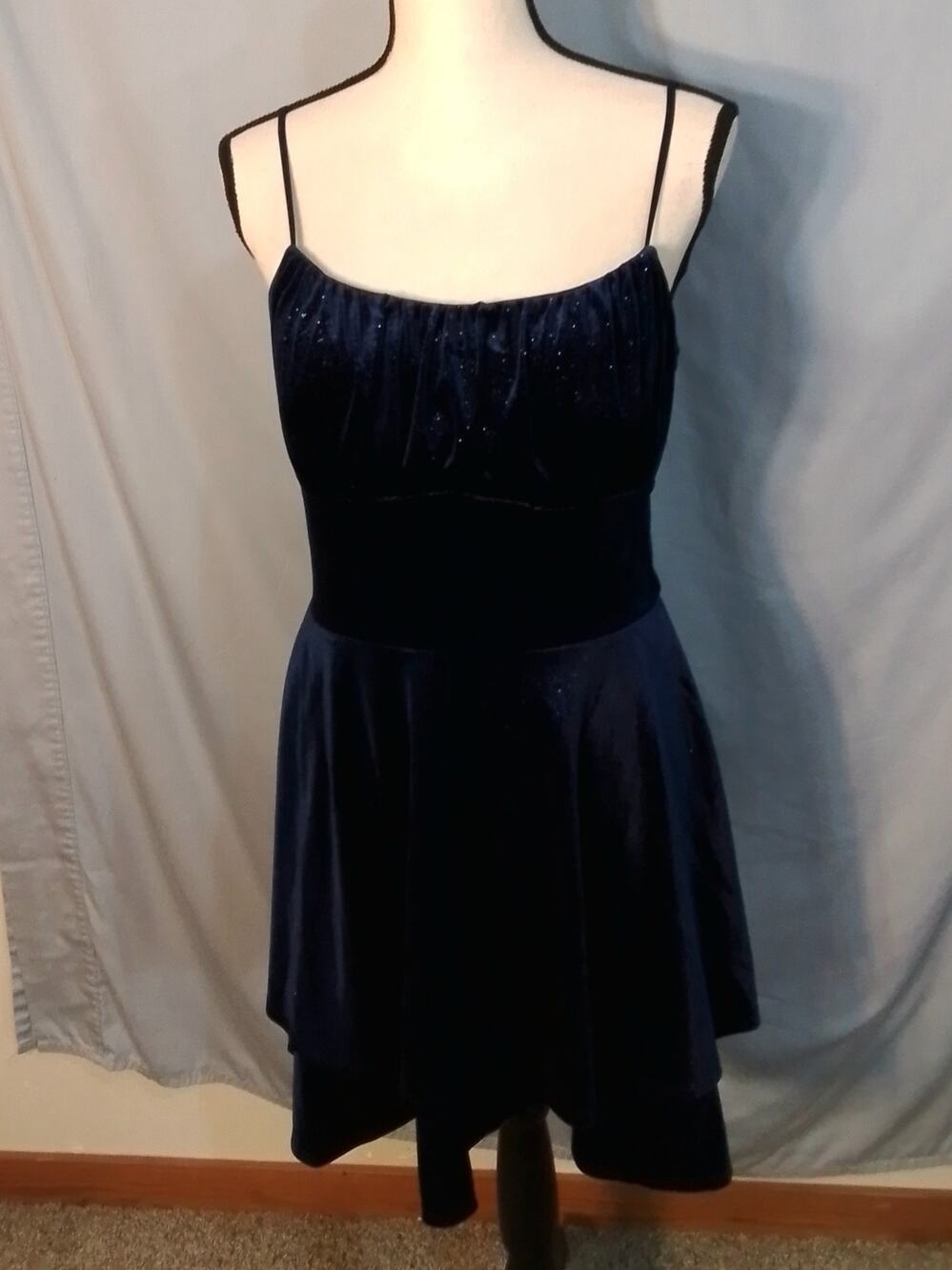 Emerald Sundae navy party / prom dress with sparkles